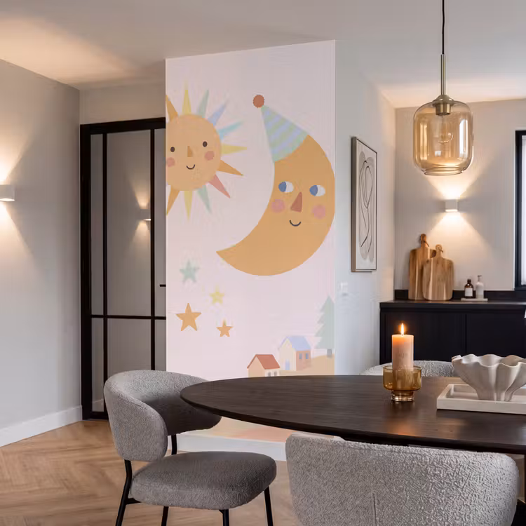 Tapete - Sonne – Mond – Sterne – Kinderzimmer – Pastell — 5