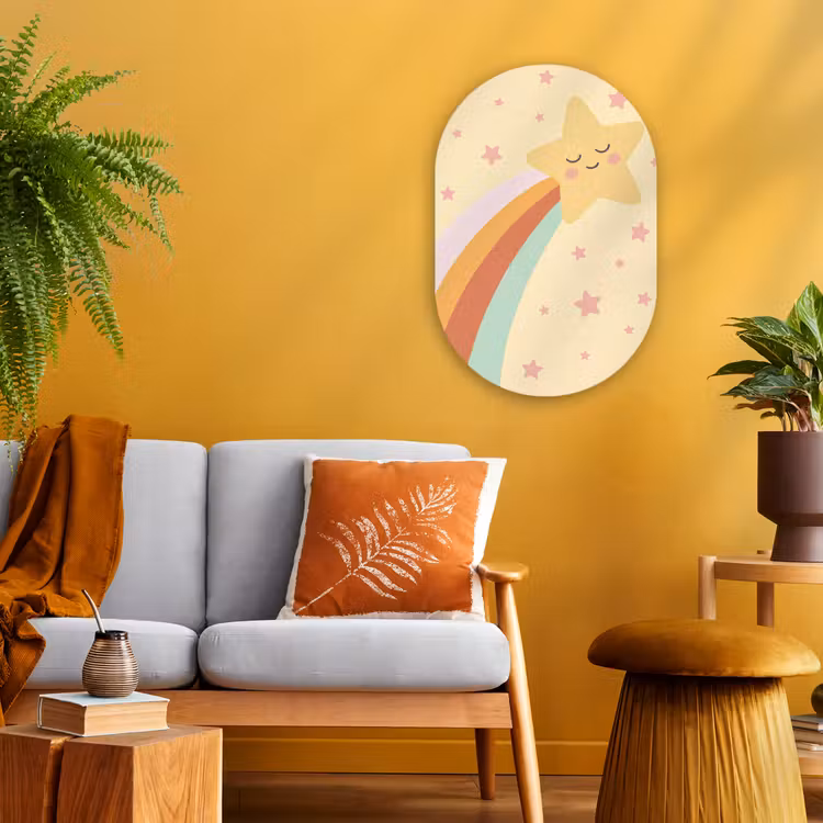 Forexbild Oval - Stern – Regenbogen – Nacht – Illustration – Pastell — 2