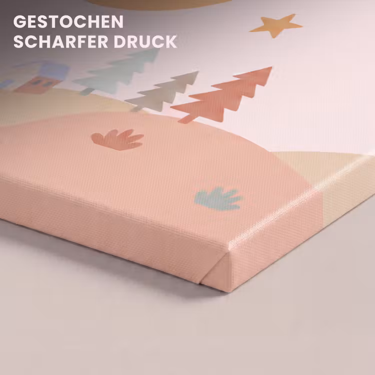 Leinwandbild - Sonne – Mond – Sterne – Kinderzimmer – Pastell — 4