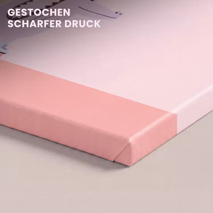 Leinwandbild - Tiere – Skaten – Illustration – Verspielt – Rosa — 4