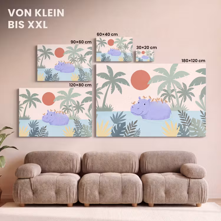 Leinwandbild - Tiere – Vogel – Wasser – Natur – Illustration — 6