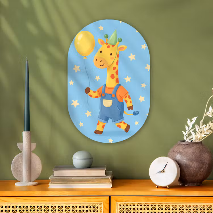 Forexbild Oval - Tiere – Giraffe – Luftballon – Party – Kinderzimmer — 3