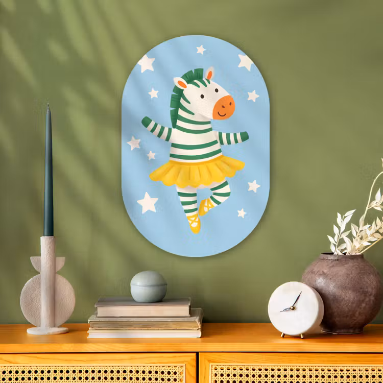 Forexbild Oval - Tiere – Tanz – Illustration – Kinderzimmer – Sterne — 3