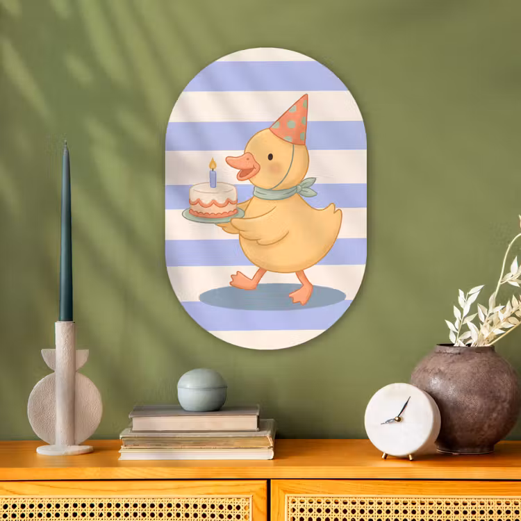 Forexbild Oval - Vogel – Fest – Torte – Kinder – Illustration — 3