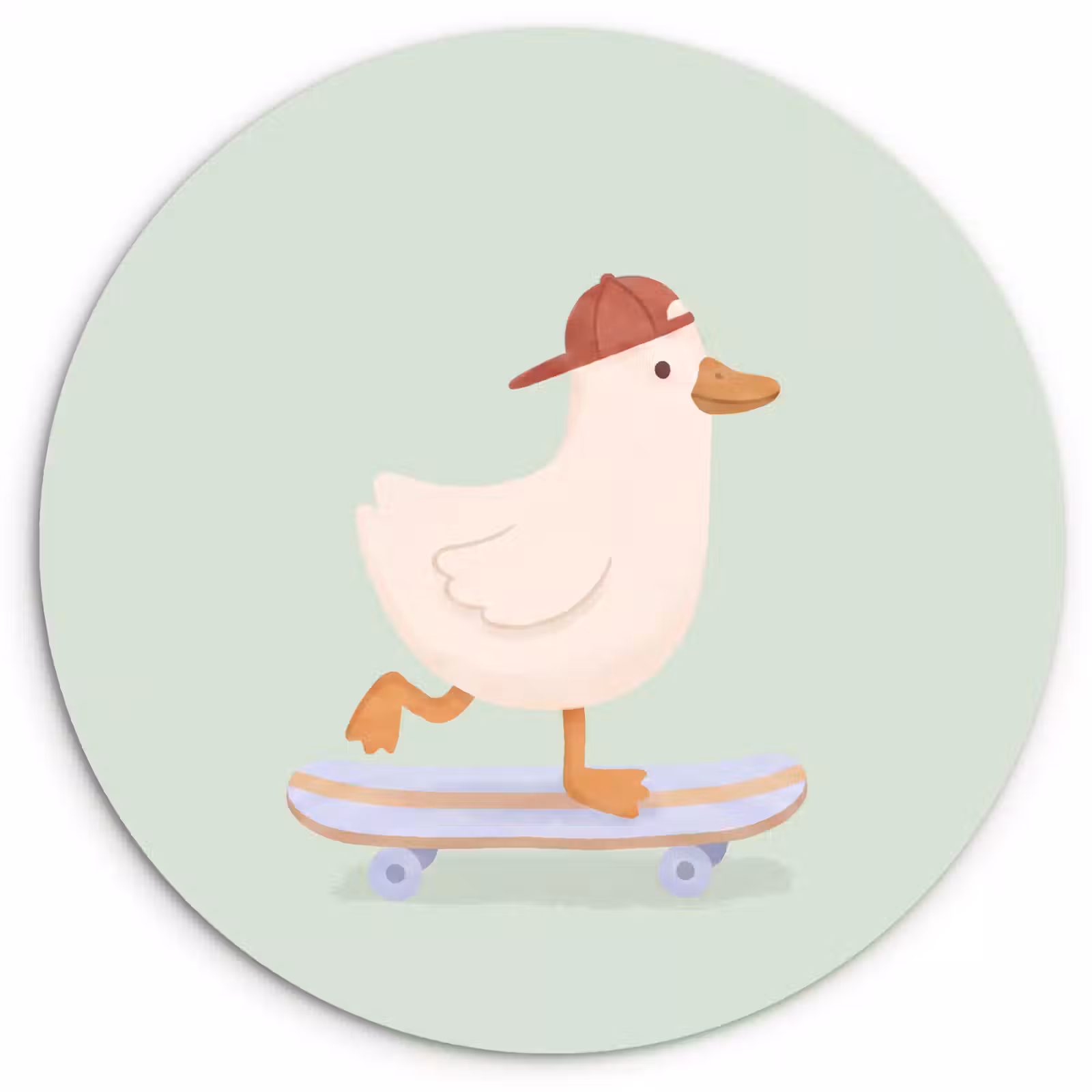 Forexbild Rund - Vogel – Skateboard – Tiere – Cartoon – Verspielt — 1