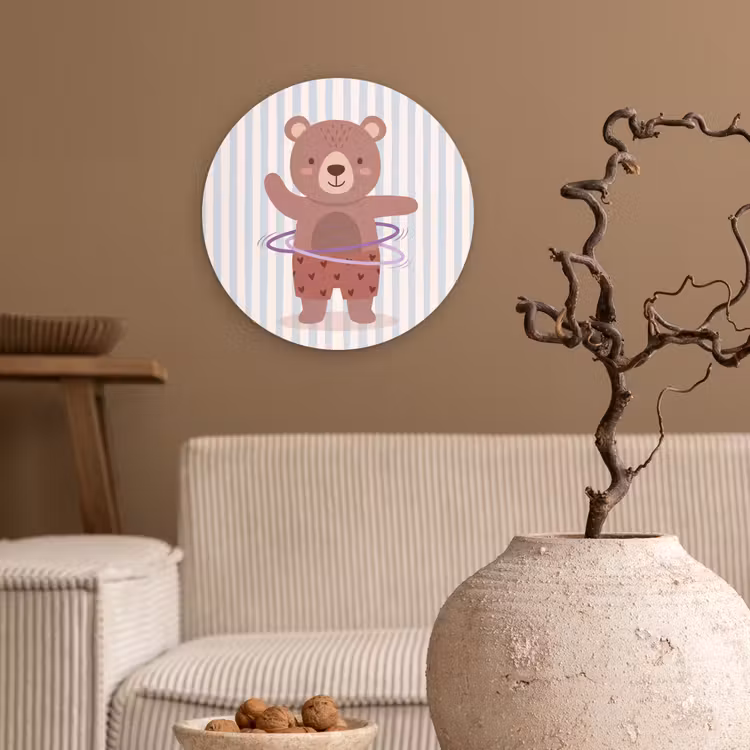Forexbild Rund - Bär – Reifen – Kinderzimmer – Illustration – Braun — 2