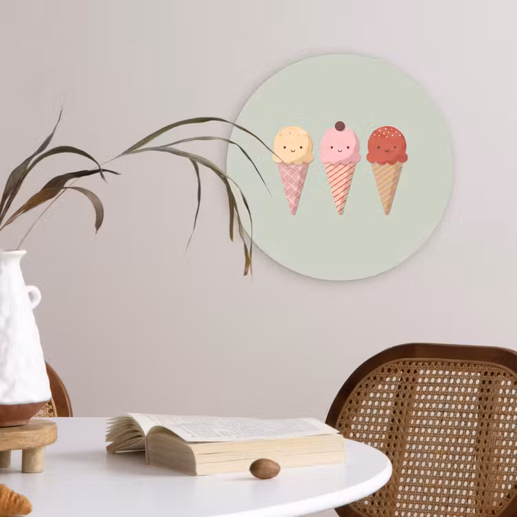 Forexbild Rund - Eis – Eistüten – Essen – Illustration – Fröhlich — 4