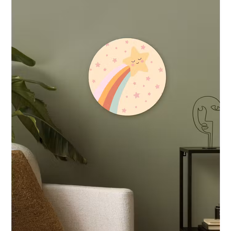 Forexbild Rund - Stern – Regenbogen – Nacht – Illustration – Pastell — 3