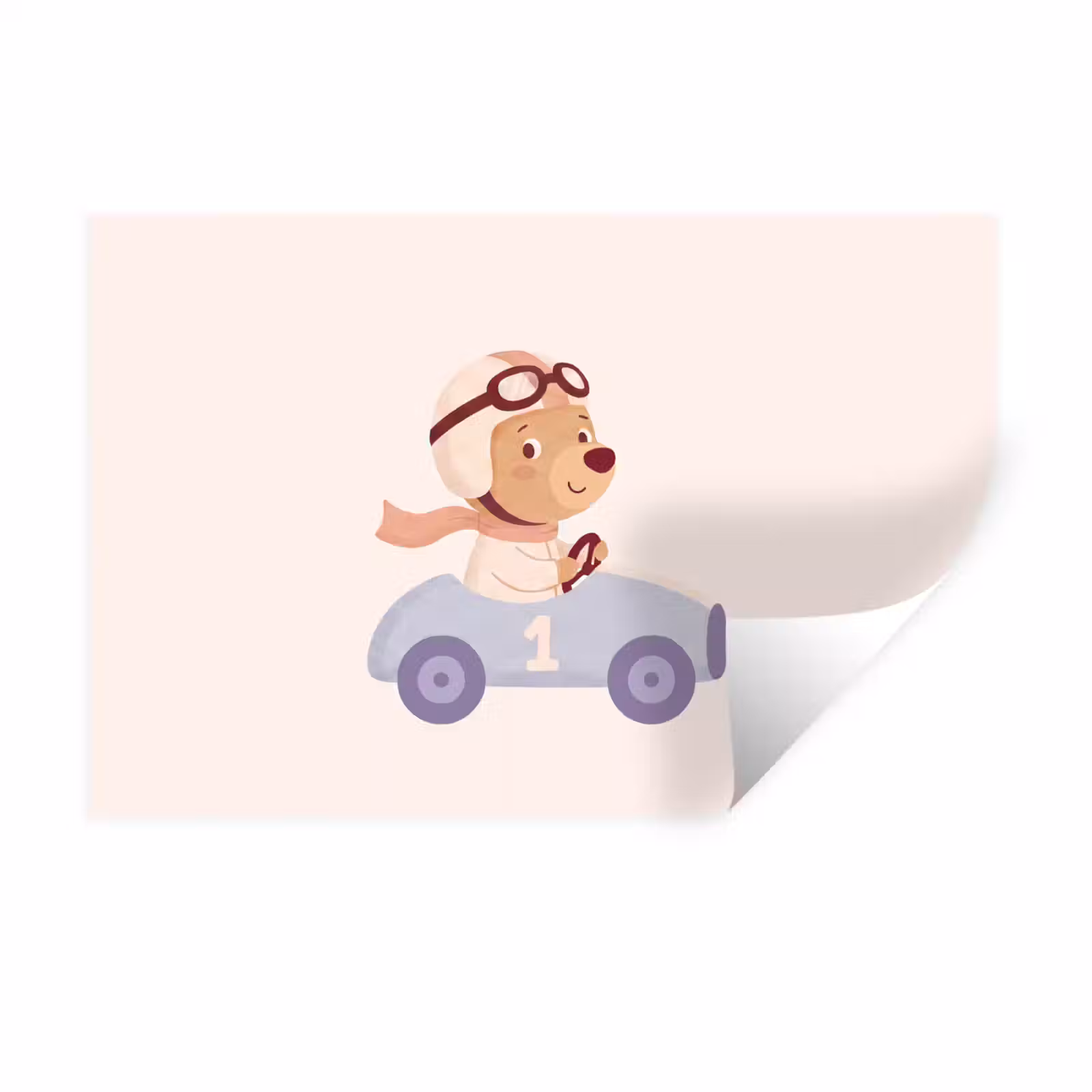 Wandtattoo – Bär – Auto – Kinderzimmer – Cartoon – Verspielt — 1