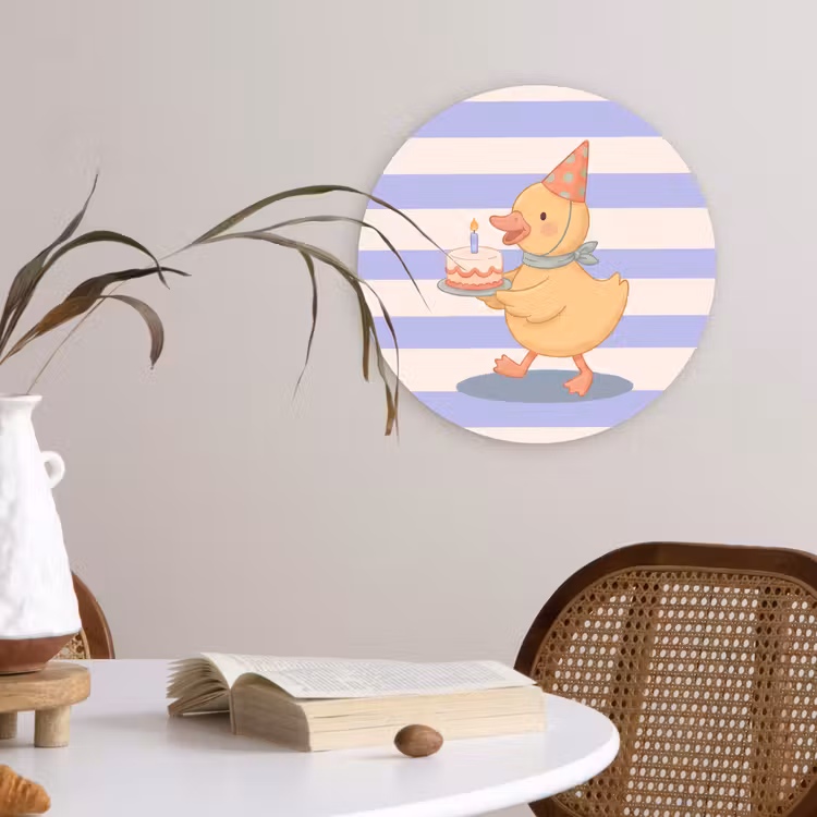 Forexbild Rund - Vogel – Fest – Torte – Kinder – Illustration — 4
