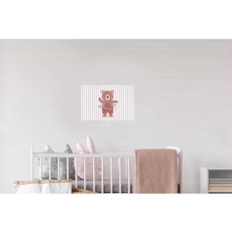 Wandtattoo – Bär – Reifen – Kinderzimmer – Illustration – Braun — 5
