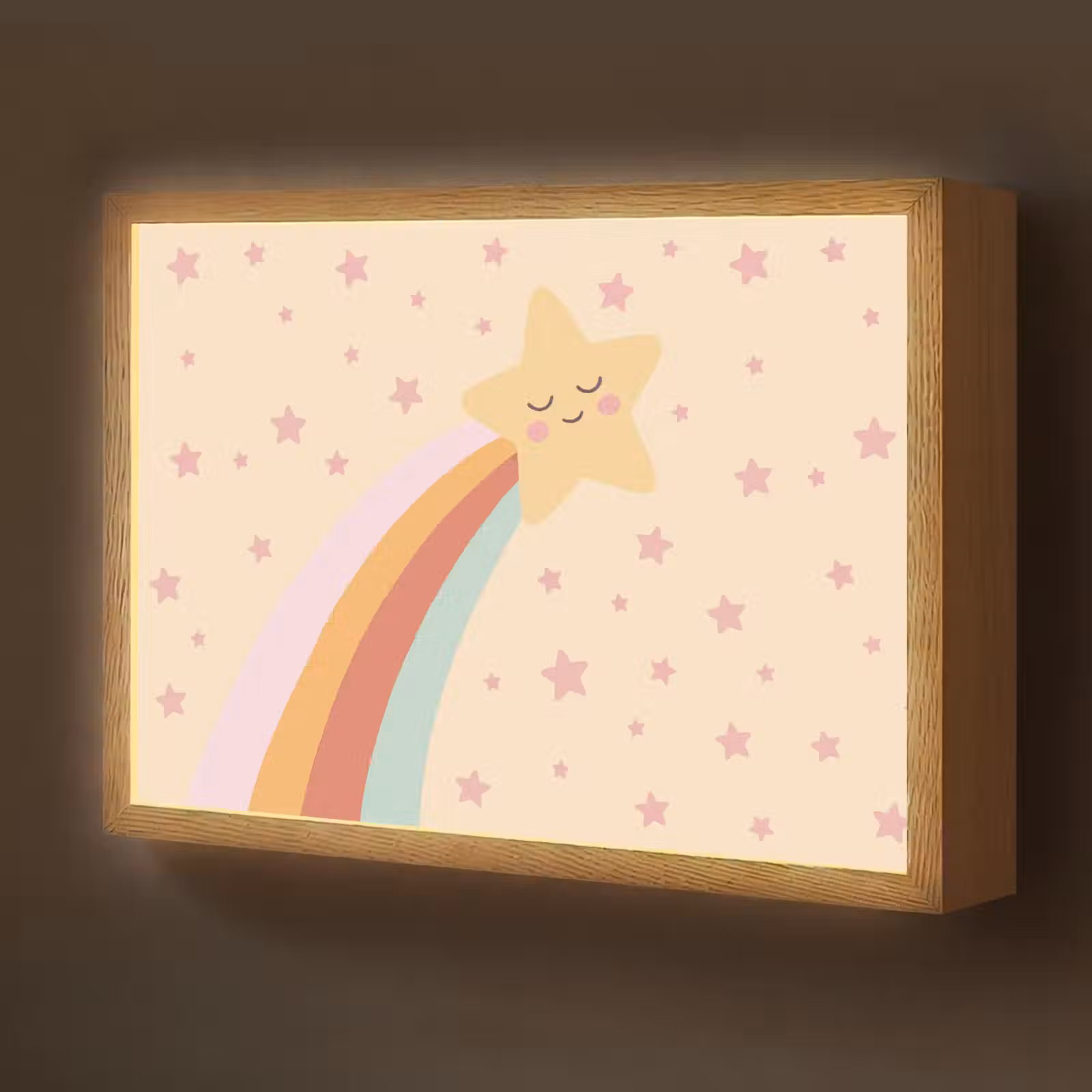 Nachtlicht Kinder - Stern – Regenbogen – Nacht – Illustration – Pastell — 1