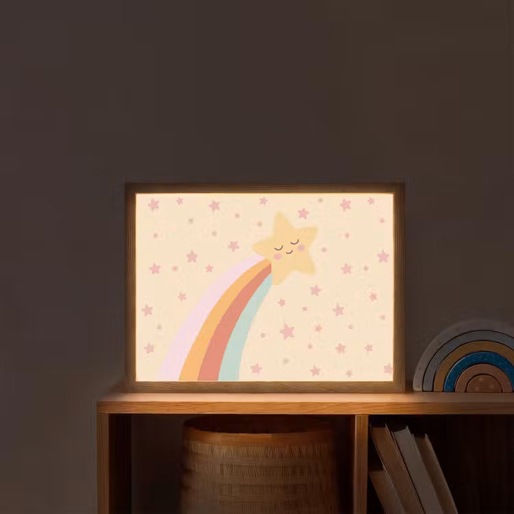 Nachtlicht Kinder - Stern – Regenbogen – Nacht – Illustration – Pastell — 2