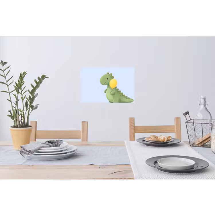 Wandtattoo – Dinosaurier – Luftballon – Kinderzimmer – Illustration – Grün — 4