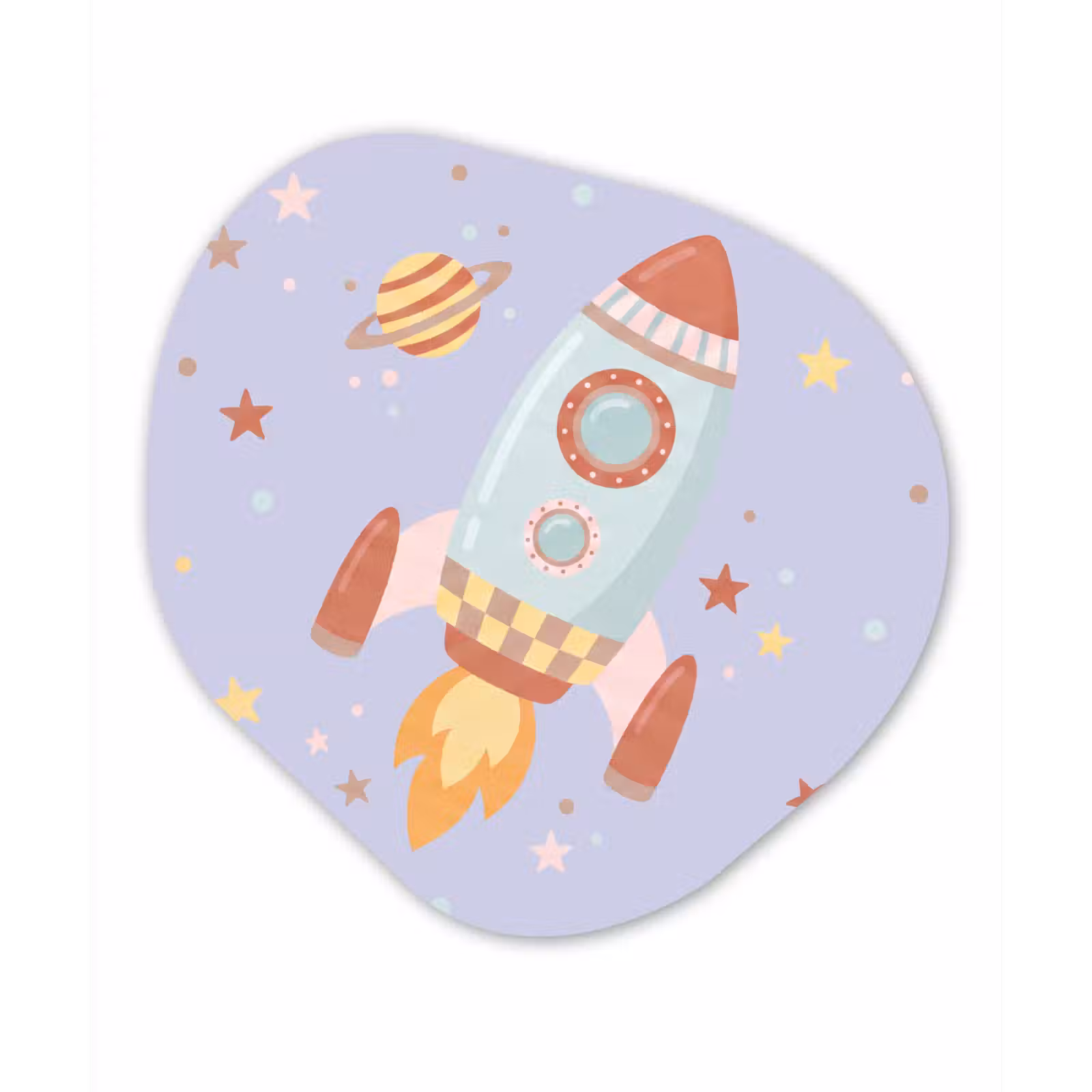 Alu-Dibond-Bild Organische Form - Rakete – Weltraum – Planet – Illustration — 1
