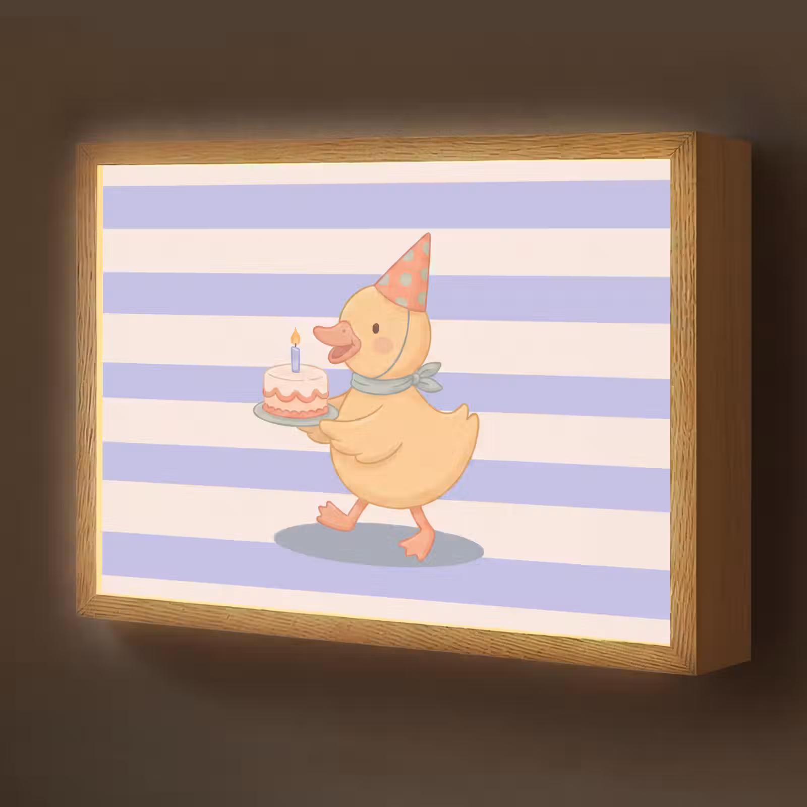 Nachtlicht Kinder - Vogel – Fest – Torte – Kinder – Illustration — 1