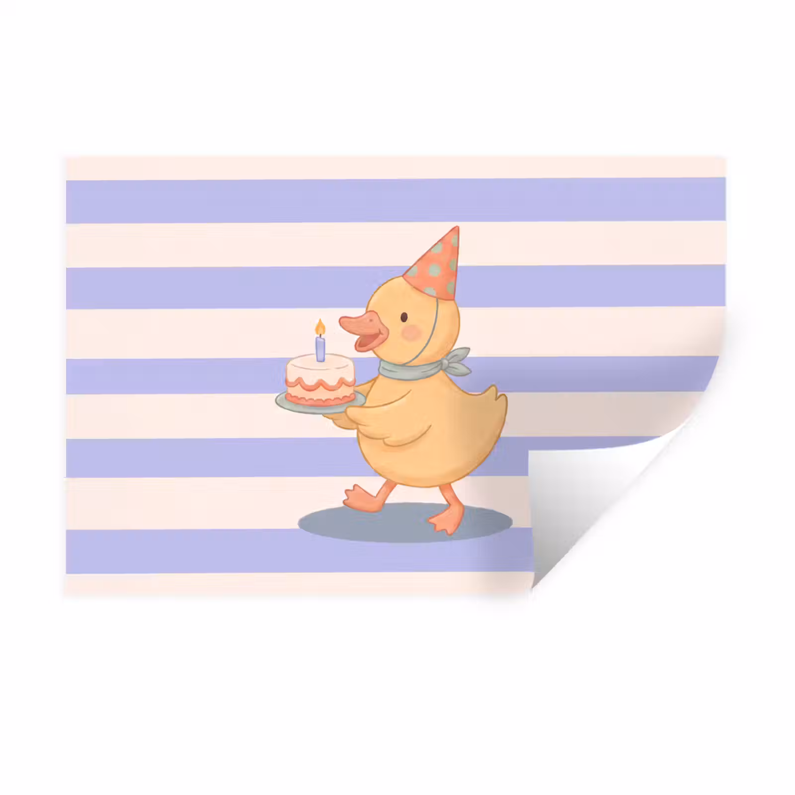 Wandtattoo – Vogel – Fest – Torte – Kinder – Illustration — 1