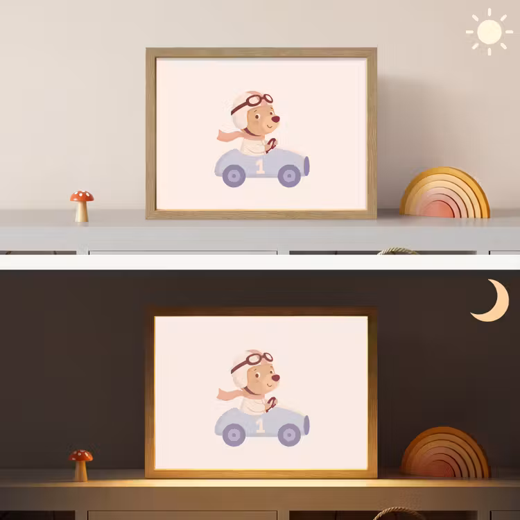 Nachtlicht Kinder - Bär – Auto – Kinderzimmer – Cartoon – Verspielt — 6