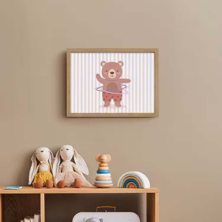 Nachtlicht Kinder - Bär – Reifen – Kinderzimmer – Illustration – Braun — 3