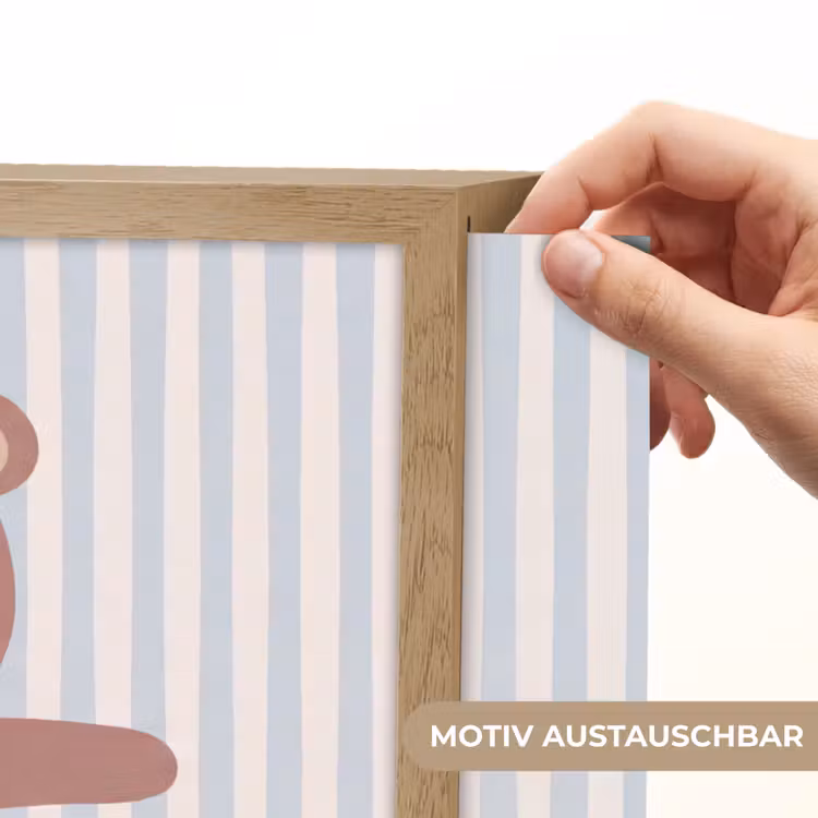 Nachtlicht Kinder - Bär – Reifen – Kinderzimmer – Illustration – Braun — 5