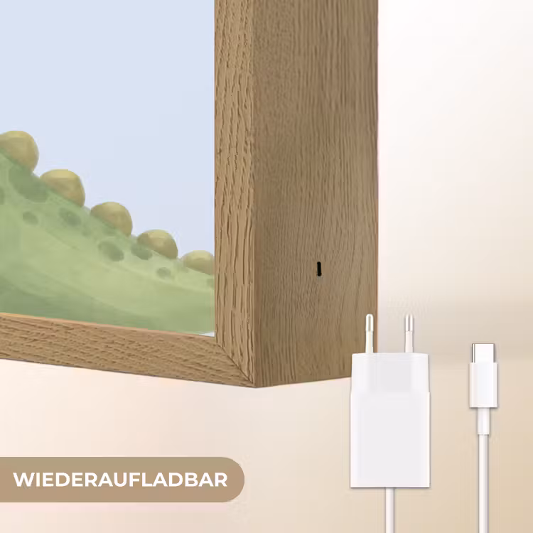 Nachtlicht Kinder - Dinosaurier – Luftballon – Kinderzimmer – Illustration – Grün — 9