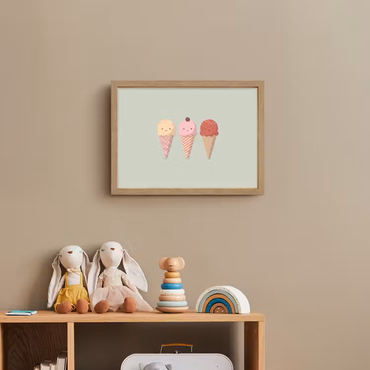 Nachtlicht Kinder - Eis – Eistüten – Essen – Illustration – Fröhlich — 3