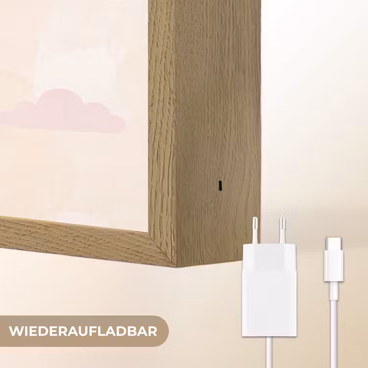 Nachtlicht Kinder - Heißluftballon – Girlanden – Abenteuer – Illustration – Orange — 9
