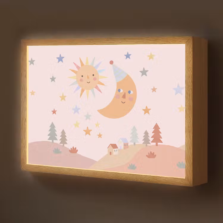 Nachtlicht Kinder - Sonne – Mond – Sterne – Kinderzimmer – Pastell — 1