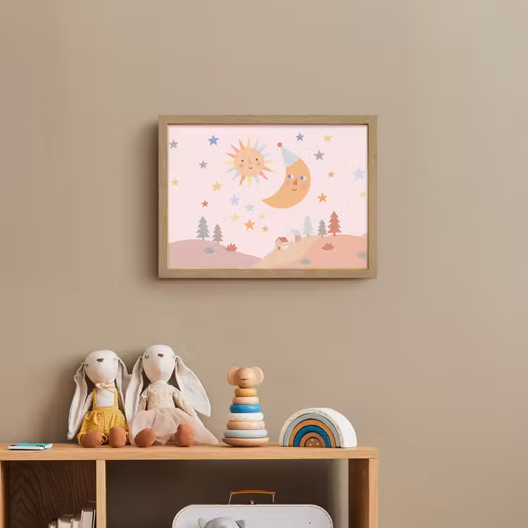 Nachtlicht Kinder - Sonne – Mond – Sterne – Kinderzimmer – Pastell — 3
