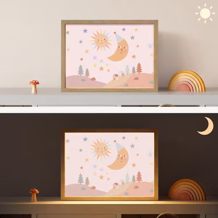 Nachtlicht Kinder - Sonne – Mond – Sterne – Kinderzimmer – Pastell — 6