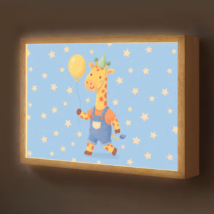 Nachtlicht Kinder - Tiere – Giraffe – Luftballon – Party – Kinderzimmer — 1