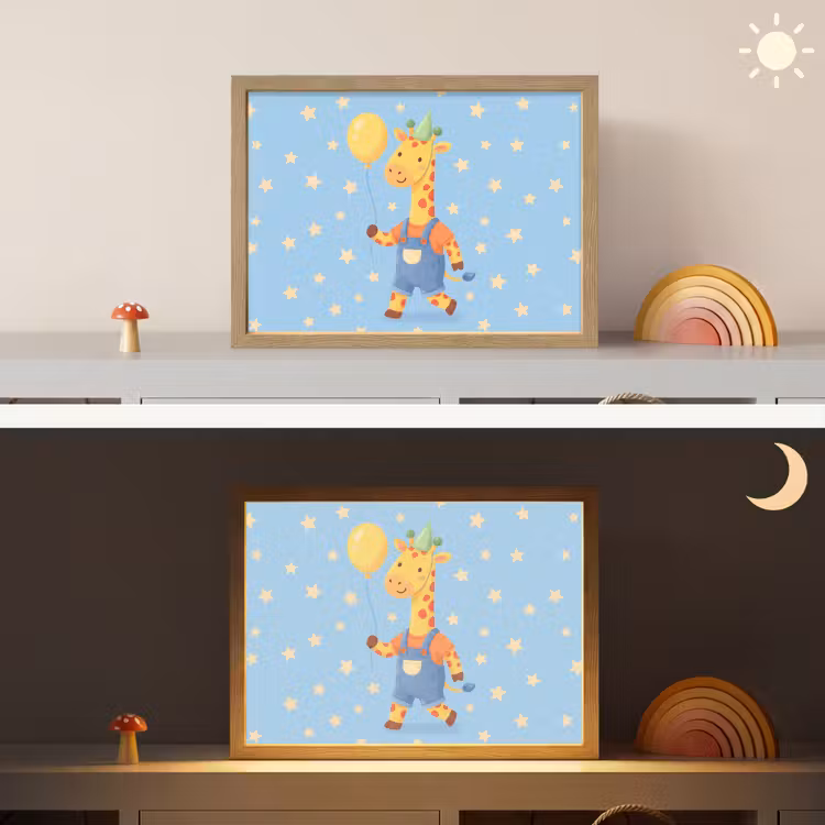 Nachtlicht Kinder - Tiere – Giraffe – Luftballon – Party – Kinderzimmer — 6