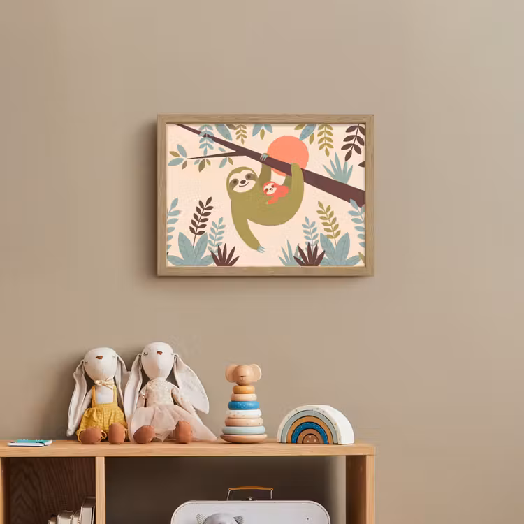 Nachtlicht Kinder - Tiere – Mutter – Baby – Natur – Grün — 3