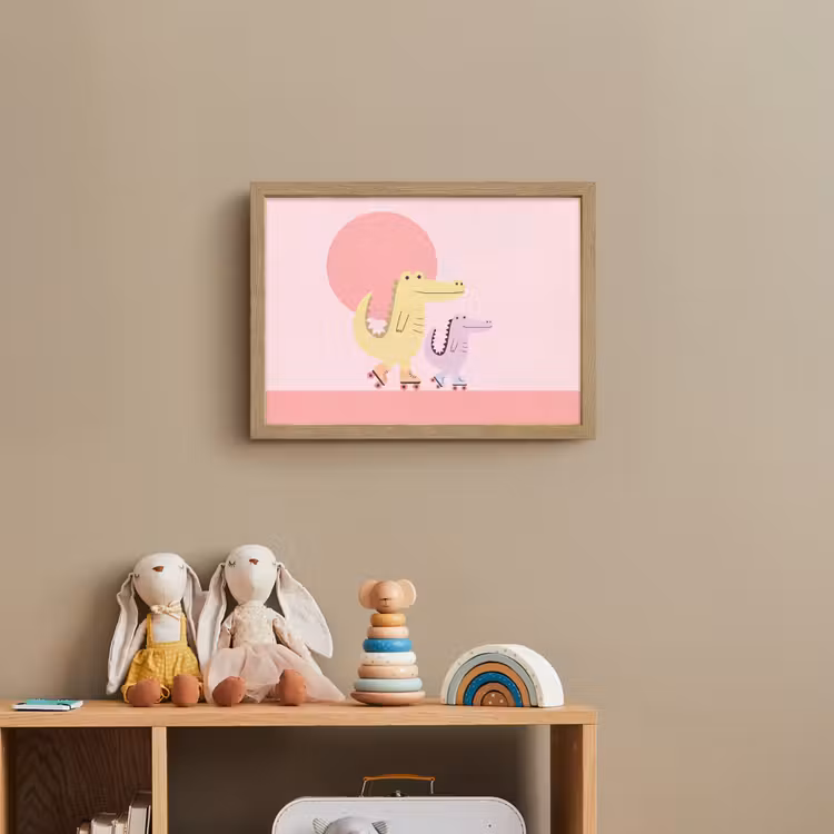 Nachtlicht Kinder - Tiere – Skaten – Illustration – Verspielt – Rosa — 3