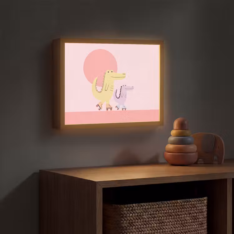 Nachtlicht Kinder - Tiere – Skaten – Illustration – Verspielt – Rosa — 4