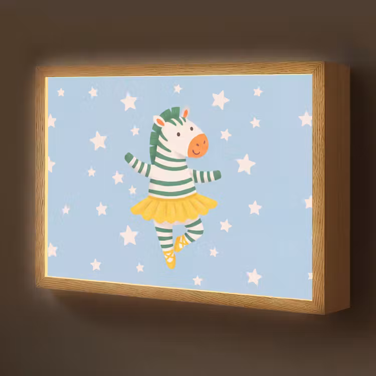 Nachtlicht Kinder - Tiere – Tanz – Illustration – Kinderzimmer – Sterne — 1