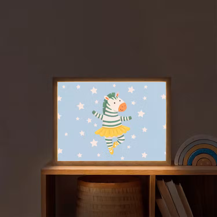 Nachtlicht Kinder - Tiere – Tanz – Illustration – Kinderzimmer – Sterne — 2