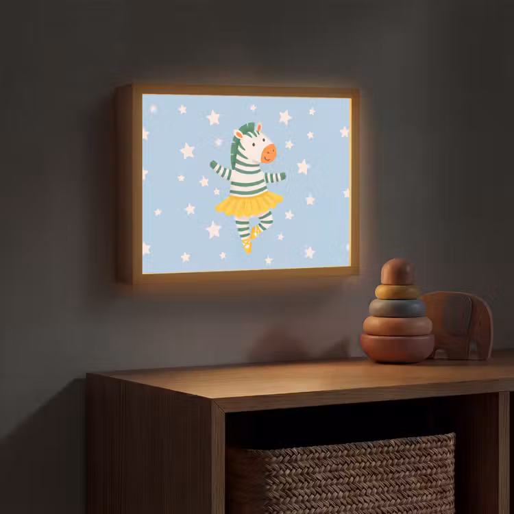 Nachtlicht Kinder - Tiere – Tanz – Illustration – Kinderzimmer – Sterne — 4