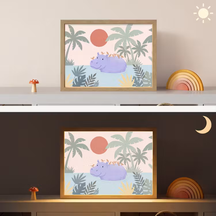 Nachtlicht Kinder - Tiere – Vogel – Wasser – Natur – Illustration — 6