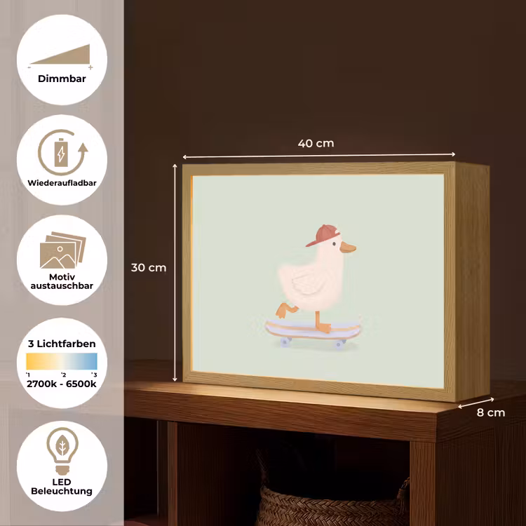 Nachtlicht Kinder - Vogel – Skateboard – Tiere – Cartoon – Verspielt — 10