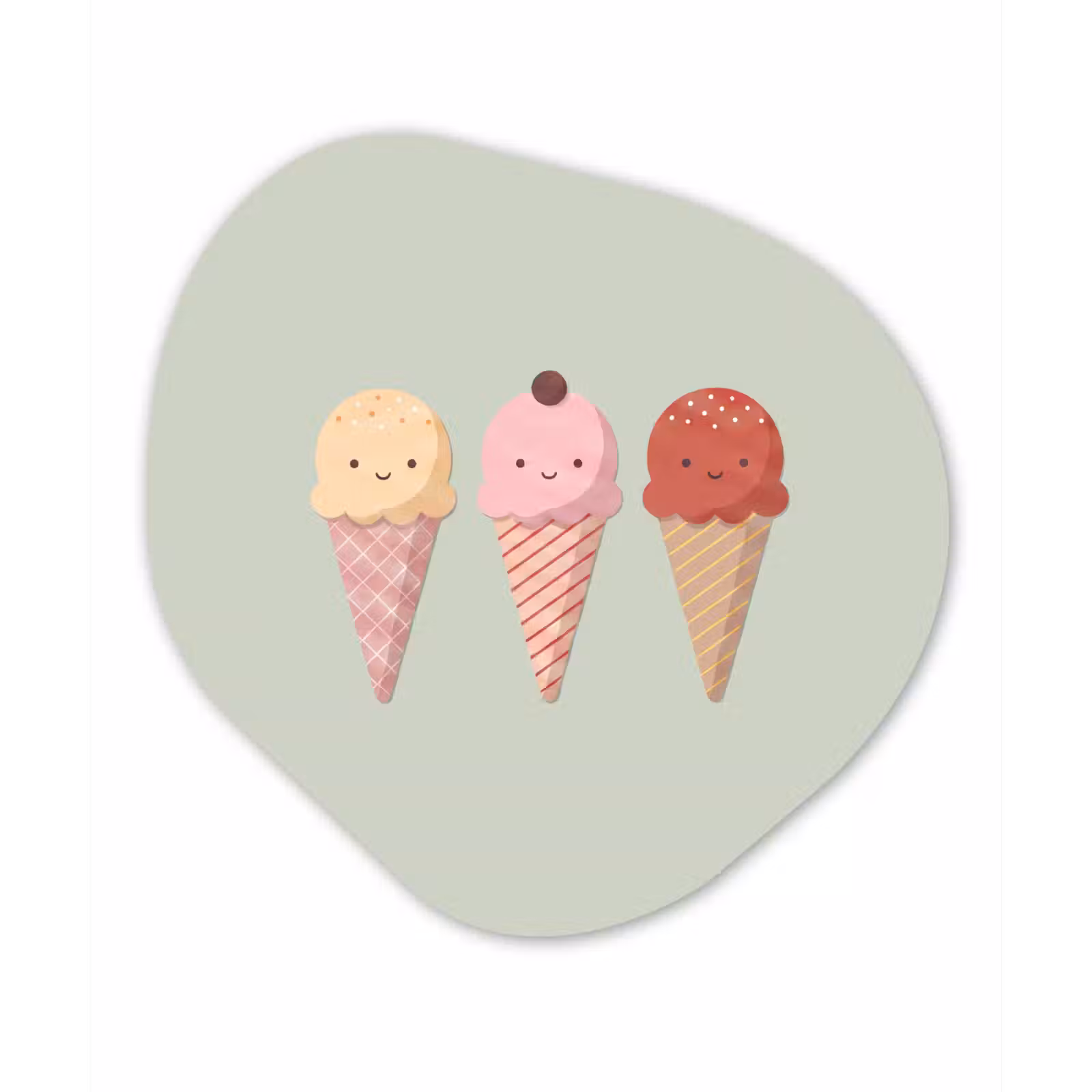 Forexbild Organische Form - Eis – Eistüten – Essen – Illustration – Fröhlich — 1