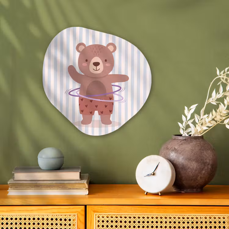 Forexbild Organische Form - Bär – Reifen – Kinderzimmer – Illustration – Braun — 2