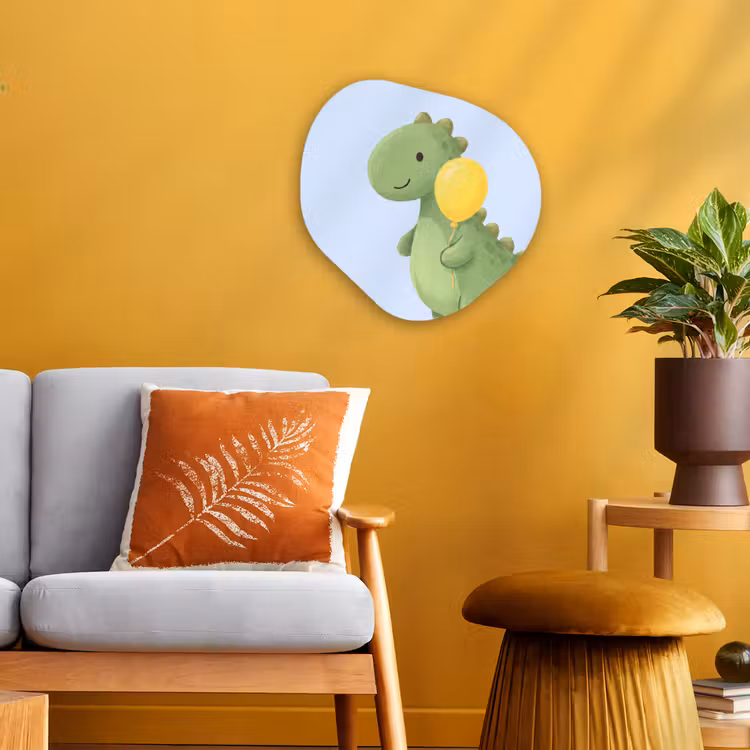 Forexbild Organische Form - Dinosaurier – Luftballon – Kinderzimmer – Illustration – Grün — 3