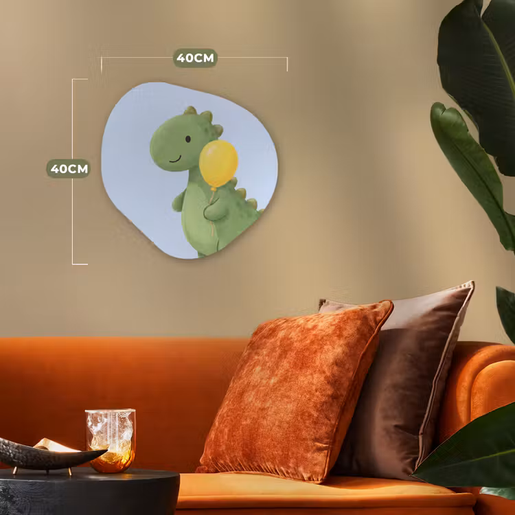 Forexbild Organische Form - Dinosaurier – Luftballon – Kinderzimmer – Illustration – Grün — 4