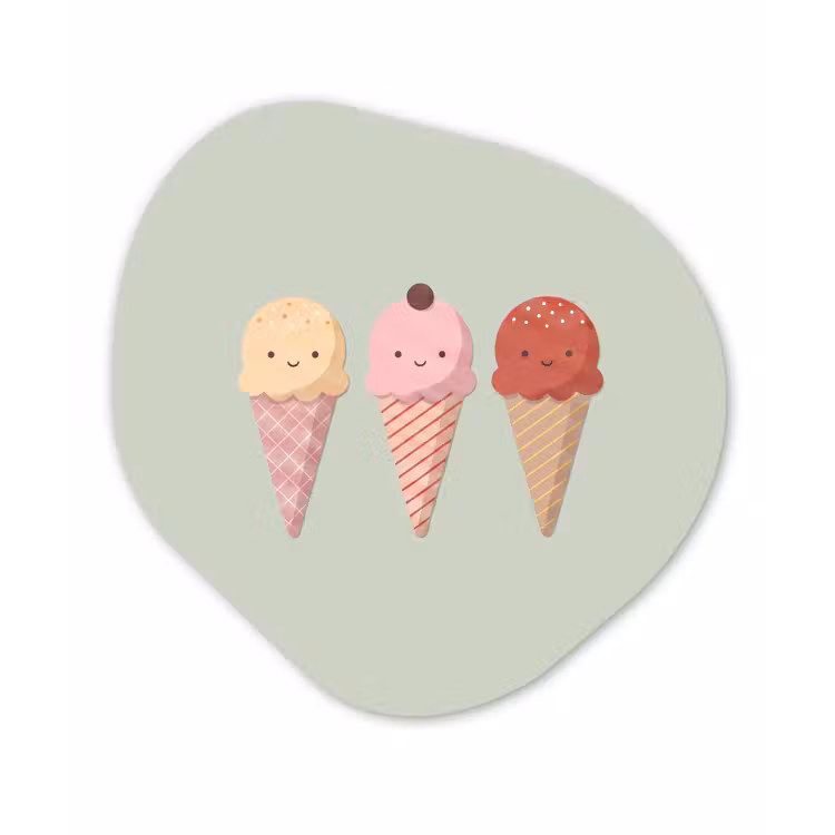 Forexbild Organische Form - Eis – Eistüten – Essen – Illustration – Fröhlich — 1