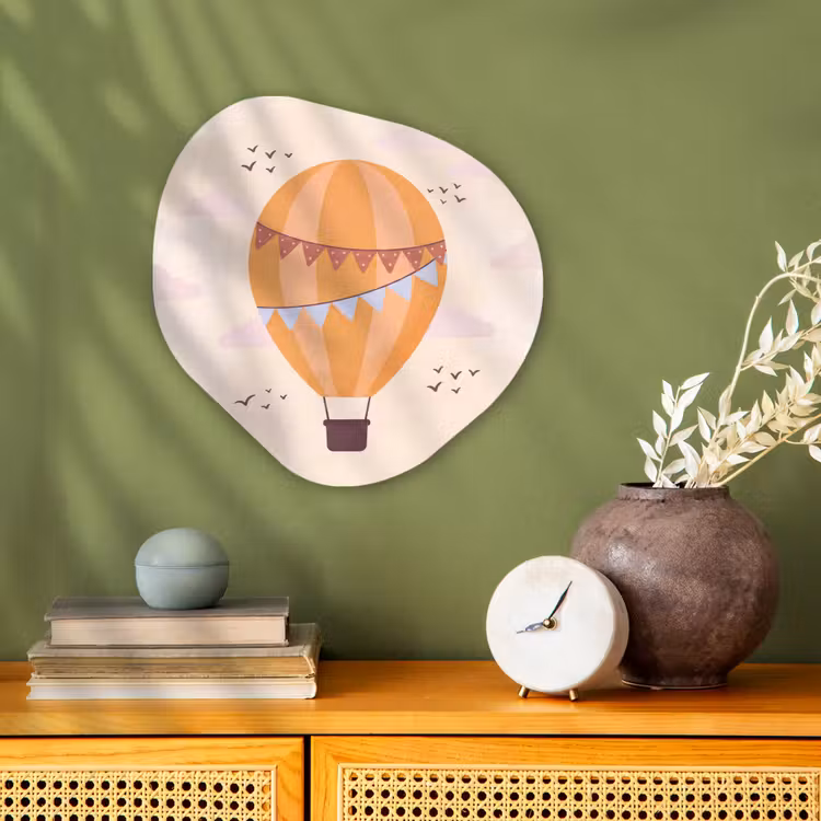Forexbild Organische Form - Heißluftballon – Girlanden – Abenteuer – Illustration – Orange — 2