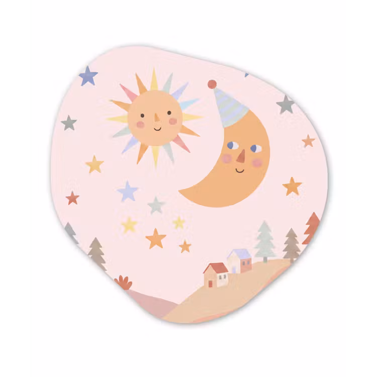 Forexbild Organische Form - Sonne – Mond – Sterne – Kinderzimmer – Pastell — 1