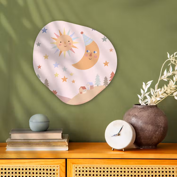 Forexbild Organische Form - Sonne – Mond – Sterne – Kinderzimmer – Pastell — 2