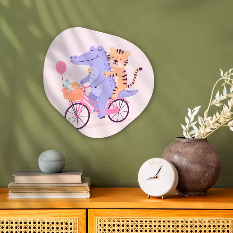 Forexbild Organische Form - Tiere – Fahrrad – Freundschaft – Illustration – Rosa — 2