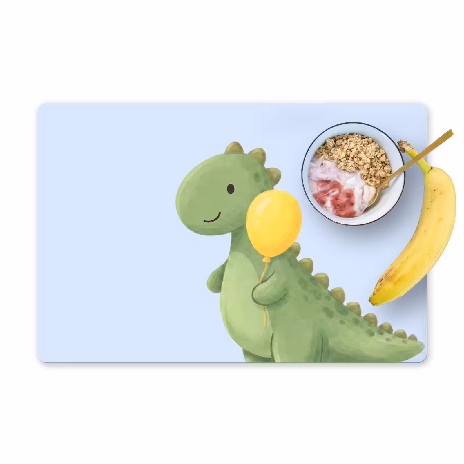 Tischset - 6 Stück - Dinosaurier – Luftballon – Kinderzimmer – Illustration – Grün — 1